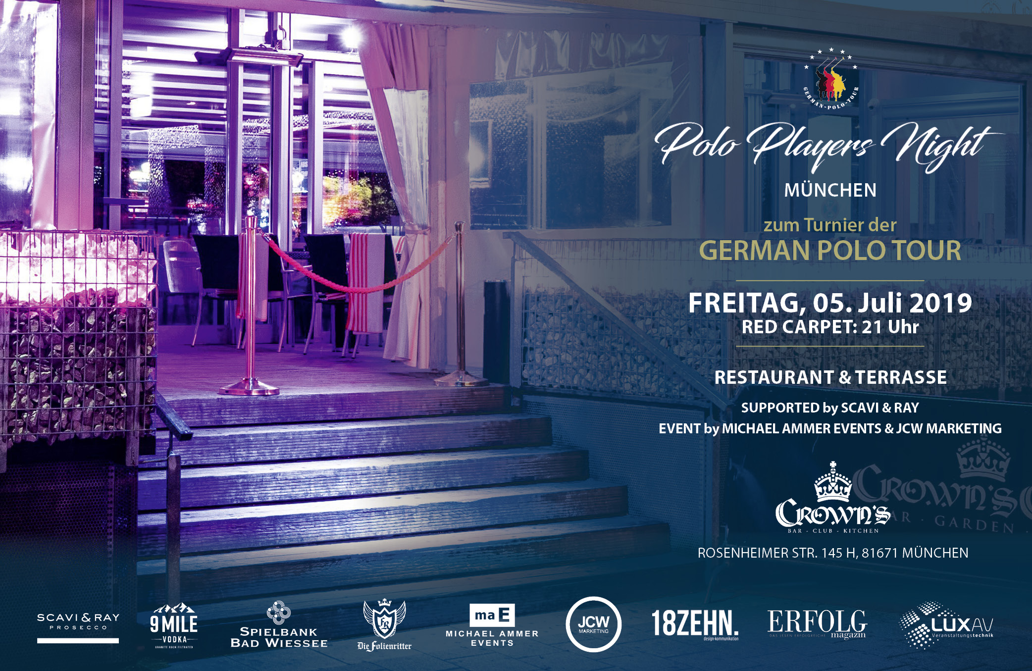 POLO PLAYERS NIGHT - MÜNCHEN - Flyer quer